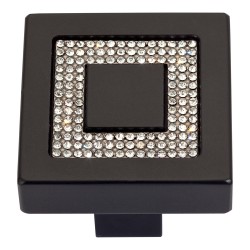 Atlas 3192/3193 Crystal Square Inset Knob