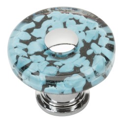 Atlas 3226-CH Marine Glass Round Knob, Size- 1-1/2", Finish- Polished Chrome
