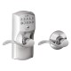 Schlage FE575 CAM 620 ACC KA CAM ACC Camelot Keypad Entry Lock w/ Accent Lever & Auto-Lock