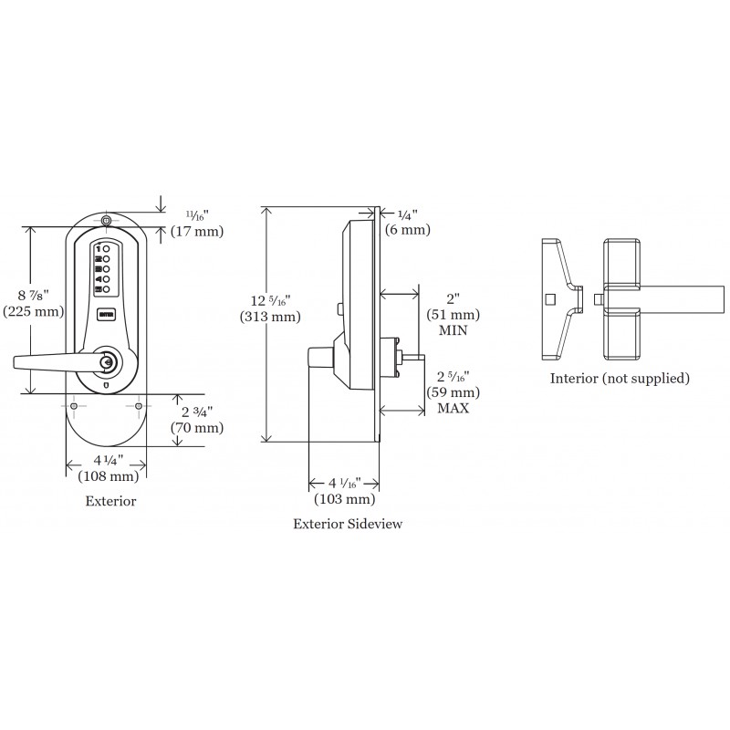 KABA Simplex 5000 Series Mechanical Pushbutton Lock