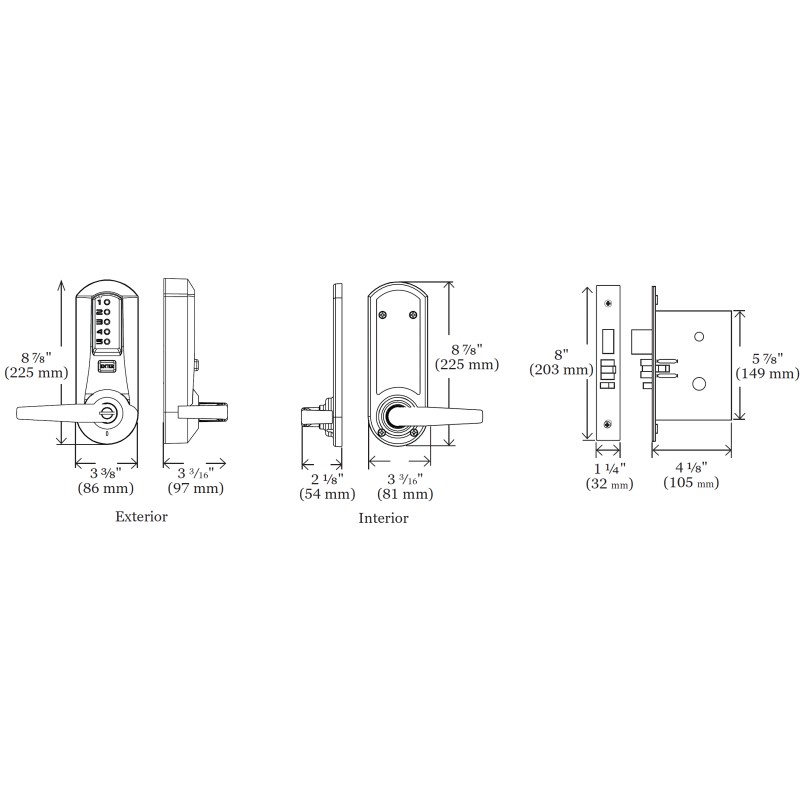 KABA Simplex 5000 Series Mechanical Pushbutton Lock