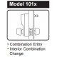 KABA Simplex 1000 Series Cylindrical Lock w/ Knob