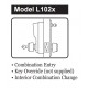 Kaba LR1022M3 Cylindrical Lock w/ Lever