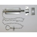 Don-Jo 1540 Pull Chain Bolt for Tall Doors , Finish-Chrome Plated