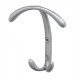Ives 506BLK Plymouth Curved Double Coat Hook, Surface Mount