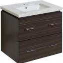 American Imaginations AI-724 Plywood-Melamine Vanity Set In Dawn Grey