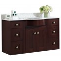 American Imaginations AI-18447 Birch Wood-Veneer Vanity Set In Coffee