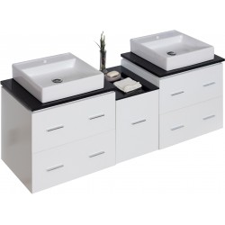 American Imaginations AI-745 Plywood-Veneer Vanity Set In White