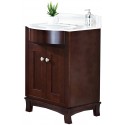 American Imaginations AI-1074 Birch Wood-Veneer Vanity Set In Coffee