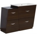 American Imaginations AI-1257 Plywood-Melamine Vanity Set In Wenge