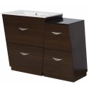 American Imaginations AI-1265 Plywood-Melamine Vanity Set In Wenge