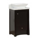 American Imaginations AI-1641 Birch Wood-Veneer Vanity Set In Distressed Antique Walnut