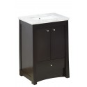 American Imaginations AI-1642 Birch Wood-Veneer Vanity Set In Distressed Antique Walnut