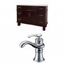 American Imaginations AI-8148 Birch Wood-Veneer Vanity Set In Antique Cherry With Single Hole CUPC Faucet