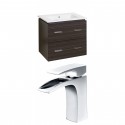 American Imaginations AI-8396 Plywood-Melamine Vanity Set In Dawn Grey With Single Hole CUPC Faucet