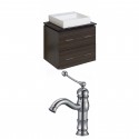 American Imaginations AI-8405 Plywood-Melamine Vanity Set In Dawn Grey With Single Hole CUPC Faucet