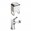 American Imaginations AI-8420 Plywood-Veneer Vanity Set In White With Single Hole CUPC Faucet