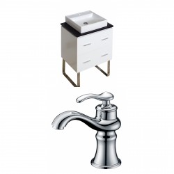American Imaginations AI-8421 Plywood-Veneer Vanity Set In White With Single Hole CUPC Faucet