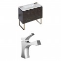 American Imaginations AI-8434 Plywood-Melamine Vanity Set In Dawn Grey With Single Hole CUPC Faucet