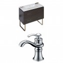 American Imaginations AI-8435 Plywood-Melamine Vanity Set In Dawn Grey With Single Hole CUPC Faucet