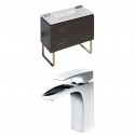 American Imaginations AI-8438 Plywood-Melamine Vanity Set In Dawn Grey With Single Hole CUPC Faucet