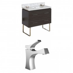 American Imaginations AI-8441 Plywood-Melamine Vanity Set In Dawn Grey With Single Hole CUPC Faucet