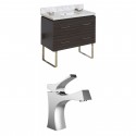 American Imaginations AI-8441 Plywood-Melamine Vanity Set In Dawn Grey With Single Hole CUPC Faucet