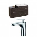 American Imaginations AI-8457 Plywood-Melamine Vanity Set In Dawn Grey With Single Hole CUPC Faucet