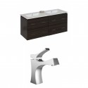 American Imaginations AI-8462 Plywood-Melamine Vanity Set In Dawn Grey With Single Hole CUPC Faucet
