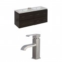 American Imaginations AI-8467 Plywood-Melamine Vanity Set In Dawn Grey With Single Hole CUPC Faucet