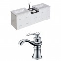 American Imaginations AI-8484 Plywood-Veneer Vanity Set In White With Single Hole CUPC Faucet