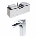 American Imaginations AI-8501 Plywood-Veneer Vanity Set In White With Single Hole CUPC Faucet