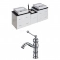 American Imaginations AI-8503 Plywood-Veneer Vanity Set In White With Single Hole CUPC Faucet