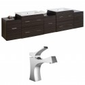 American Imaginations AI-8504 Plywood-Melamine Vanity Set In Dawn Grey With Single Hole CUPC Faucet
