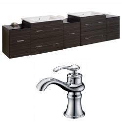 American Imaginations AI-8505 Plywood-Melamine Vanity Set In Dawn Grey With Single Hole CUPC Faucet