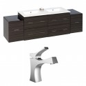 American Imaginations AI-8525 Plywood-Melamine Vanity Set In Dawn Grey With Single Hole CUPC Faucet