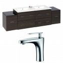 American Imaginations AI-8527 Plywood-Melamine Vanity Set In Dawn Grey With Single Hole CUPC Faucet