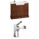 American Imaginations AI-8539 Birch Wood-Veneer Vanity Set In Cherry With Single Hole CUPC Faucet