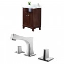 American Imaginations AI-8763 Birch Wood-Veneer Vanity Set In Coffee With 8-in. o.c. CUPC Faucet