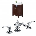 American Imaginations AI-8771 Birch Wood-Veneer Vanity Set In Coffee With 8-in. o.c. CUPC Faucet