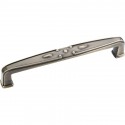 Jeffrey Alexander 1094 Series Milan 5 9/16" Overall Length Decorated Square Cabinet Pull