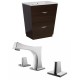 American Imaginations AI-9001 Plywood-Melamine Vanity Set In Wenge With 8-in. o.c. CUPC Faucet