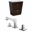 American Imaginations AI-9001 Plywood-Melamine Vanity Set In Wenge With 8-in. o.c. CUPC Faucet