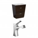 American Imaginations AI-9008 Plywood-Melamine Vanity Set In Wenge With Single Hole CUPC Faucet