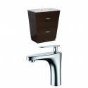 American Imaginations AI-9010 Plywood-Melamine Vanity Set In Wenge With Single Hole CUPC Faucet