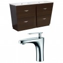 American Imaginations AI-9024 Plywood-Melamine Vanity Set In Wenge With Single Hole CUPC Faucet