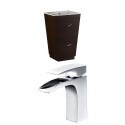 American Imaginations AI-9040 Plywood-Melamine Vanity Set In Wenge With Single Hole CUPC Faucet