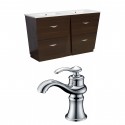 American Imaginations AI-9051 Plywood-Melamine Vanity Set In Wenge With Single Hole CUPC Faucet