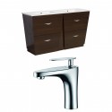 American Imaginations AI-9052 Plywood-Melamine Vanity Set In Wenge With Single Hole CUPC Faucet