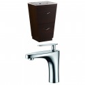 American Imaginations AI-9066 Plywood-Melamine Vanity Set In Wenge With Single Hole CUPC Faucet